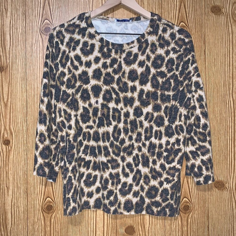Zara | Trafaluc Leopard Long Sleeve Top